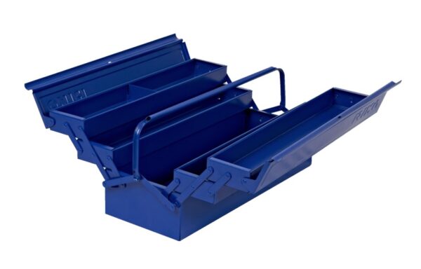 Caja de herramientas metálica con bandejas
